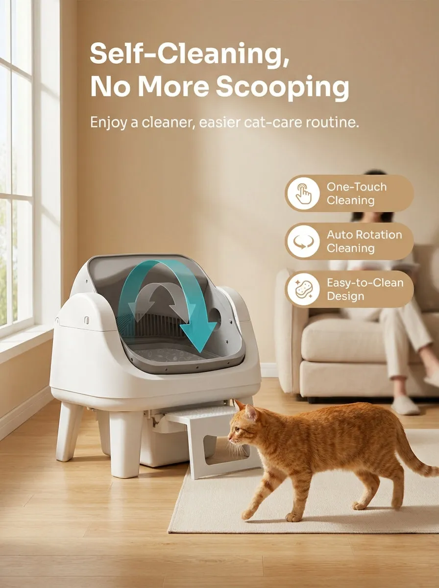 Self-cleaning, no more scooping